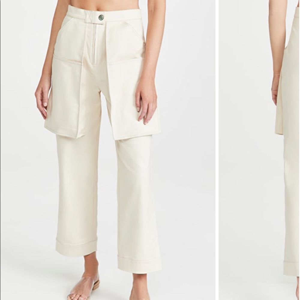 Cult Gaia Cotton Twill Pants in Quartz. SZ XS. Worn 1x.